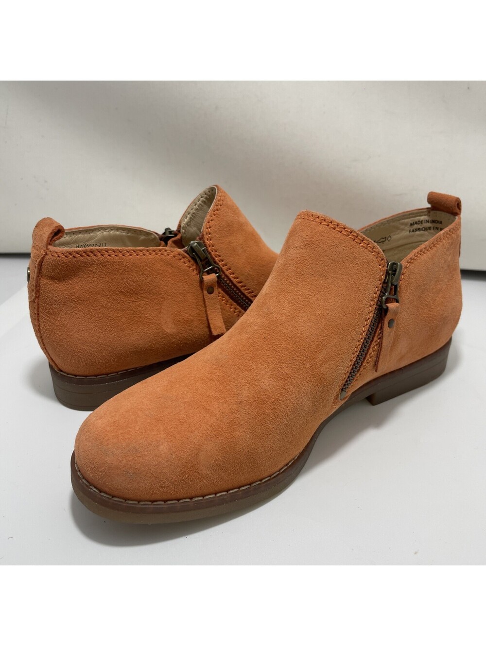 Hush Puppies Mazin Cayto Ankle Boots - Women's Vibrant Orange Nubuck 10W